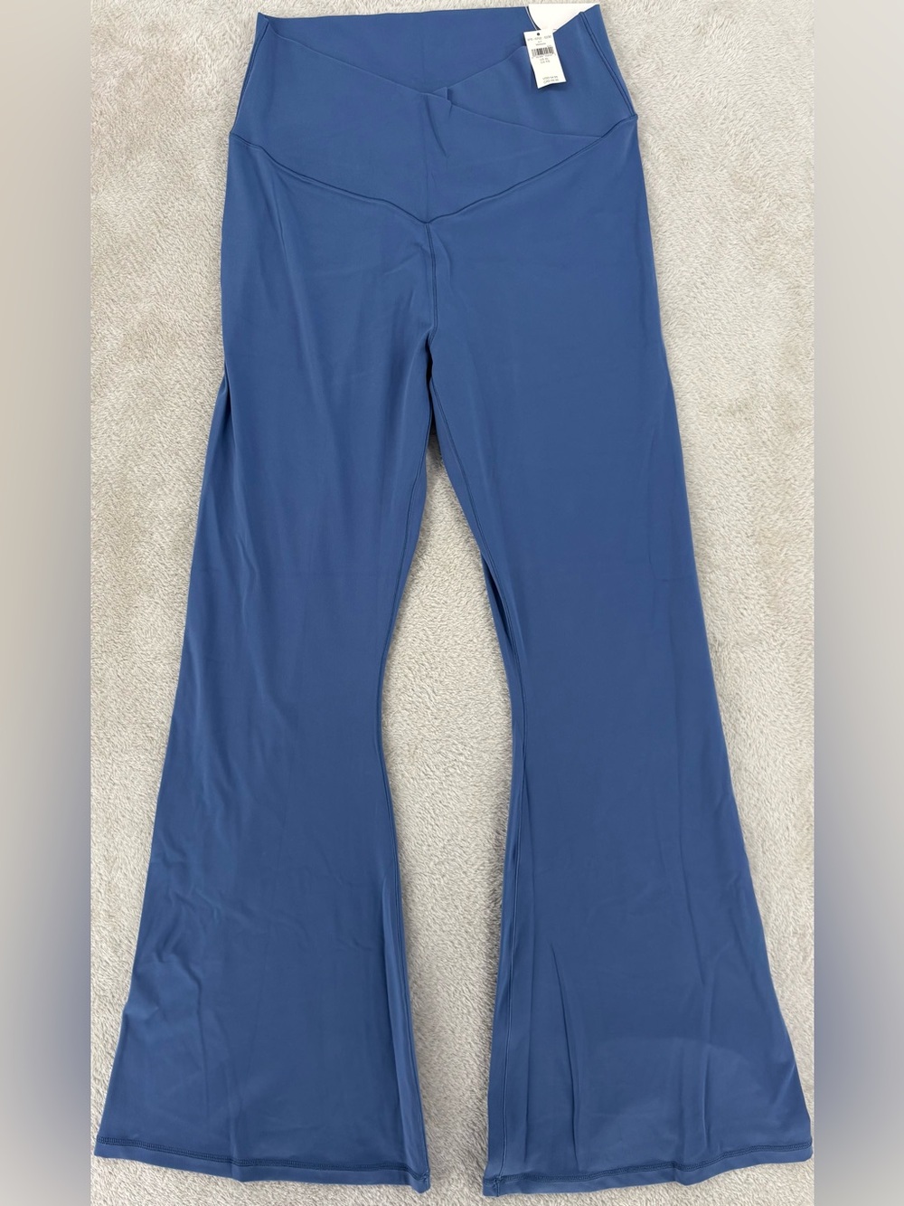 NWT Aerie Real Me High Waisted Crossover Flare Legging, Blue
